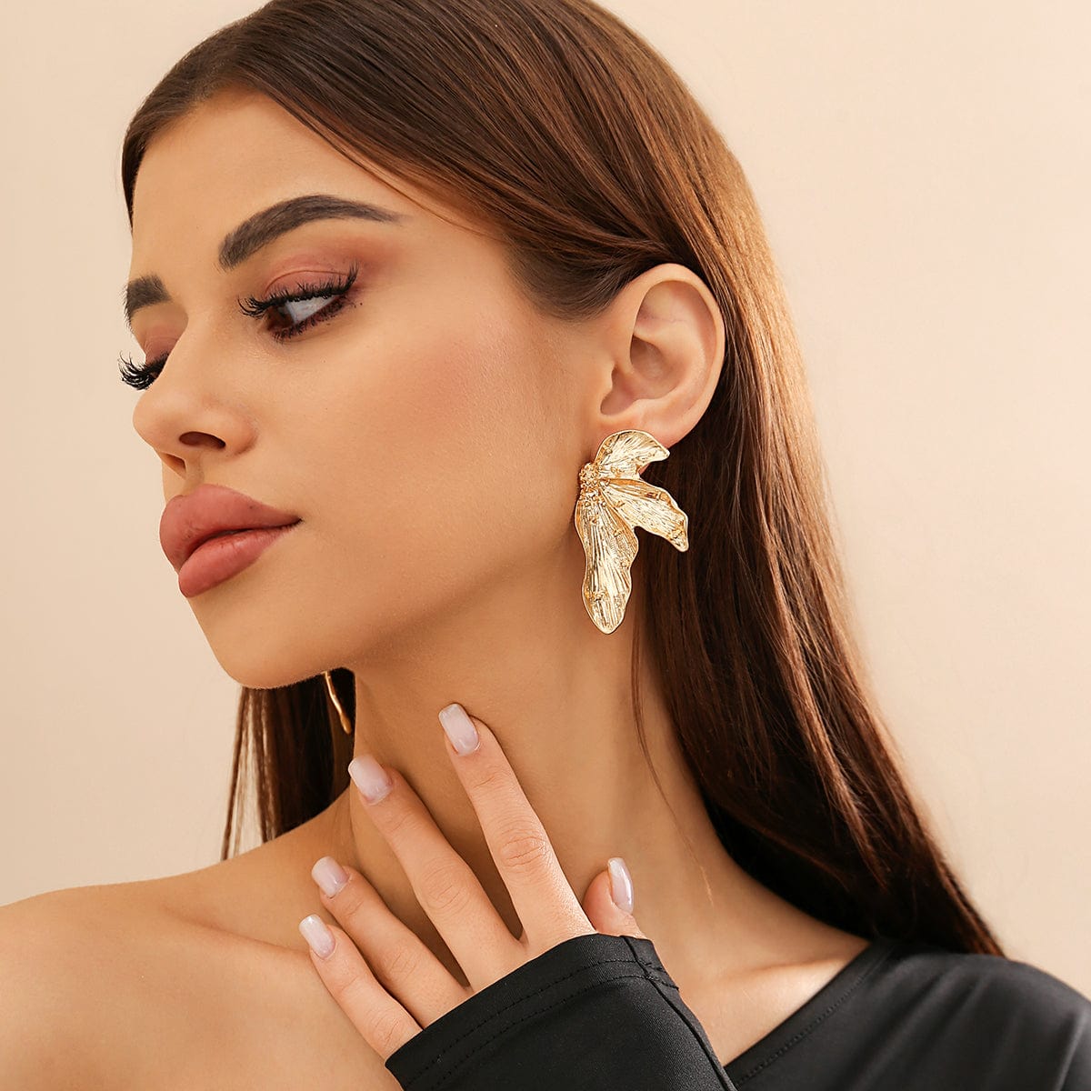 Attractive Gold Silver Plated Butterfly Wings Earrings - ArtGalleryZen