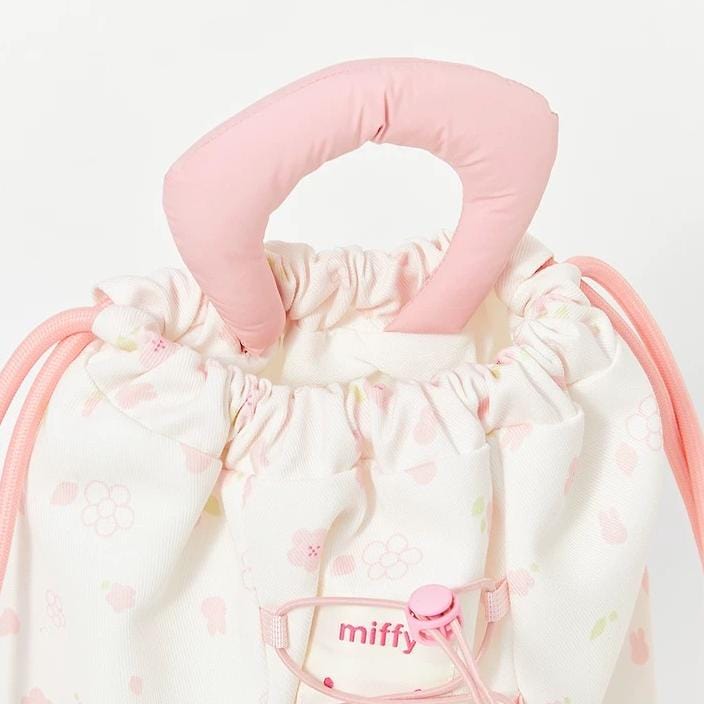 Authentic Miffy Cherry Blossoms Drawstring Backpack - ArtGalleryZen