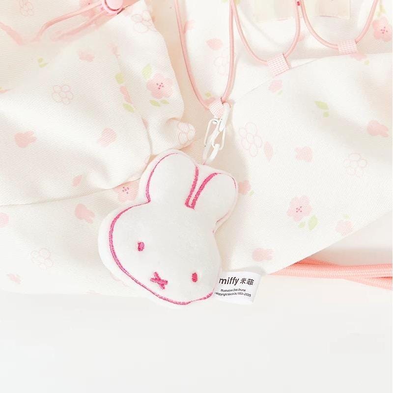 Authentic Miffy Cherry Blossoms Drawstring Backpack - ArtGalleryZen