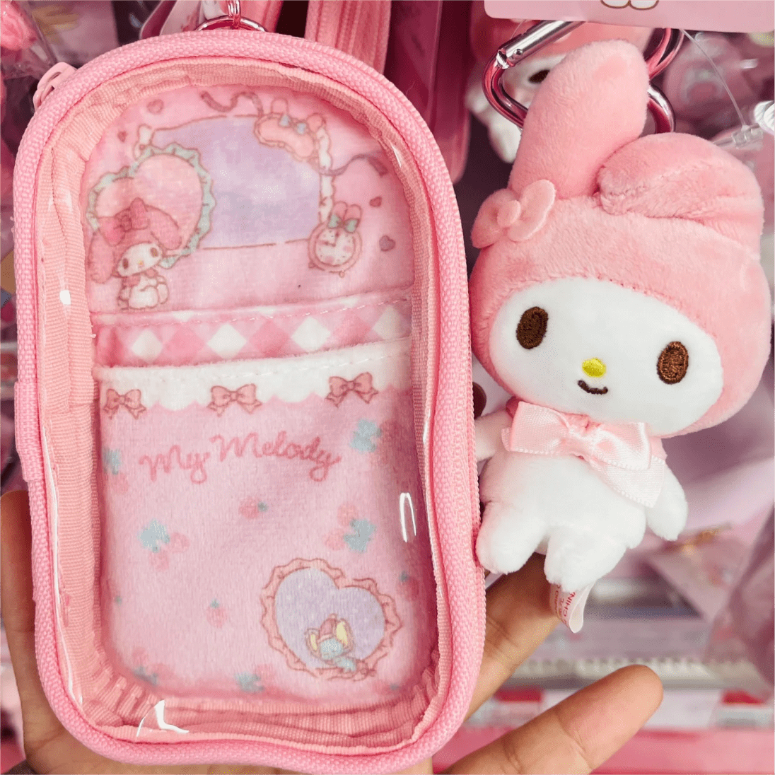 Authentic Sanrio Doll Storage Keychain Bag