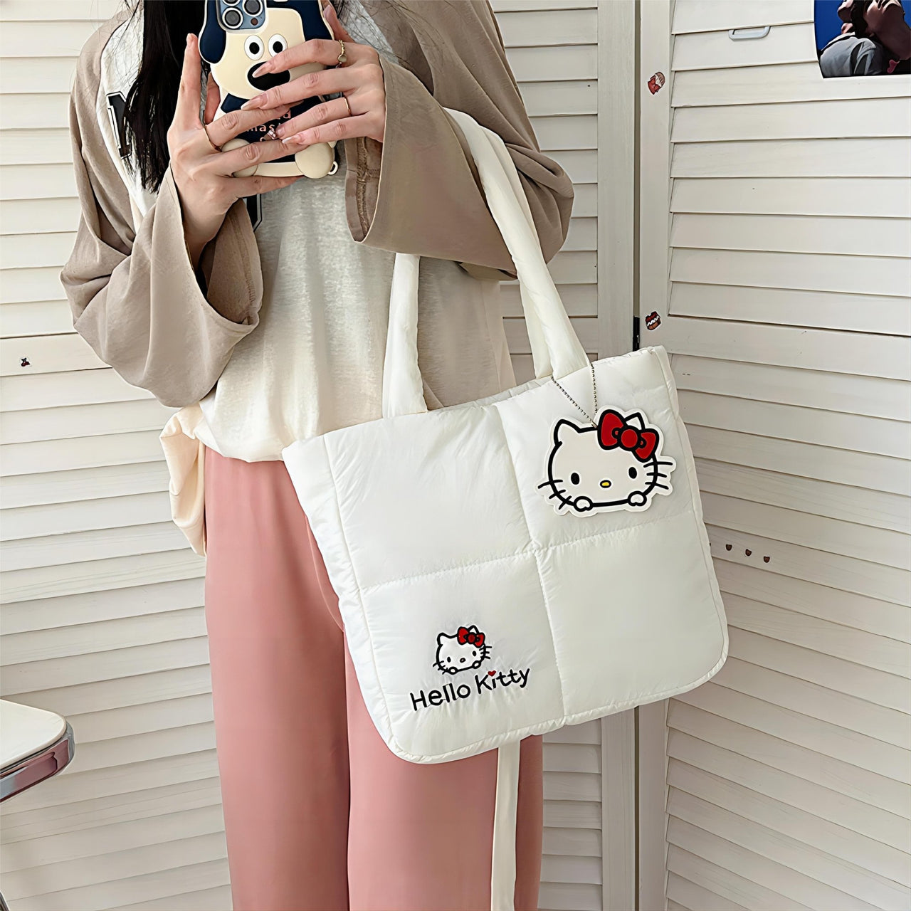 Authentic Sanrio Down-filled Fabric Tote Bag - ArtGalleryZen