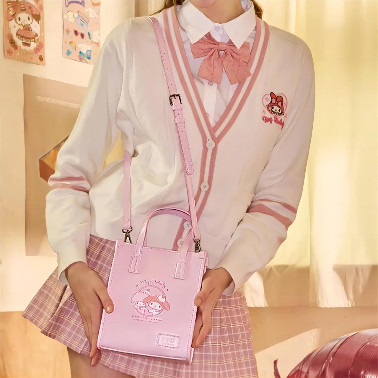 Authentic Sanrio PU Leather Crossbody Tote Bag - ArtGalleryZen