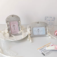 Thumbnail for Ballet Style Ribbon Silver Kpop Keychain Photocard Holder - ArtGalleryZen