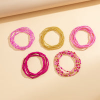 Thumbnail for Barbie Pink 5Pcs Crystal Beaded Waist Chain Set - ArtGalleryZen