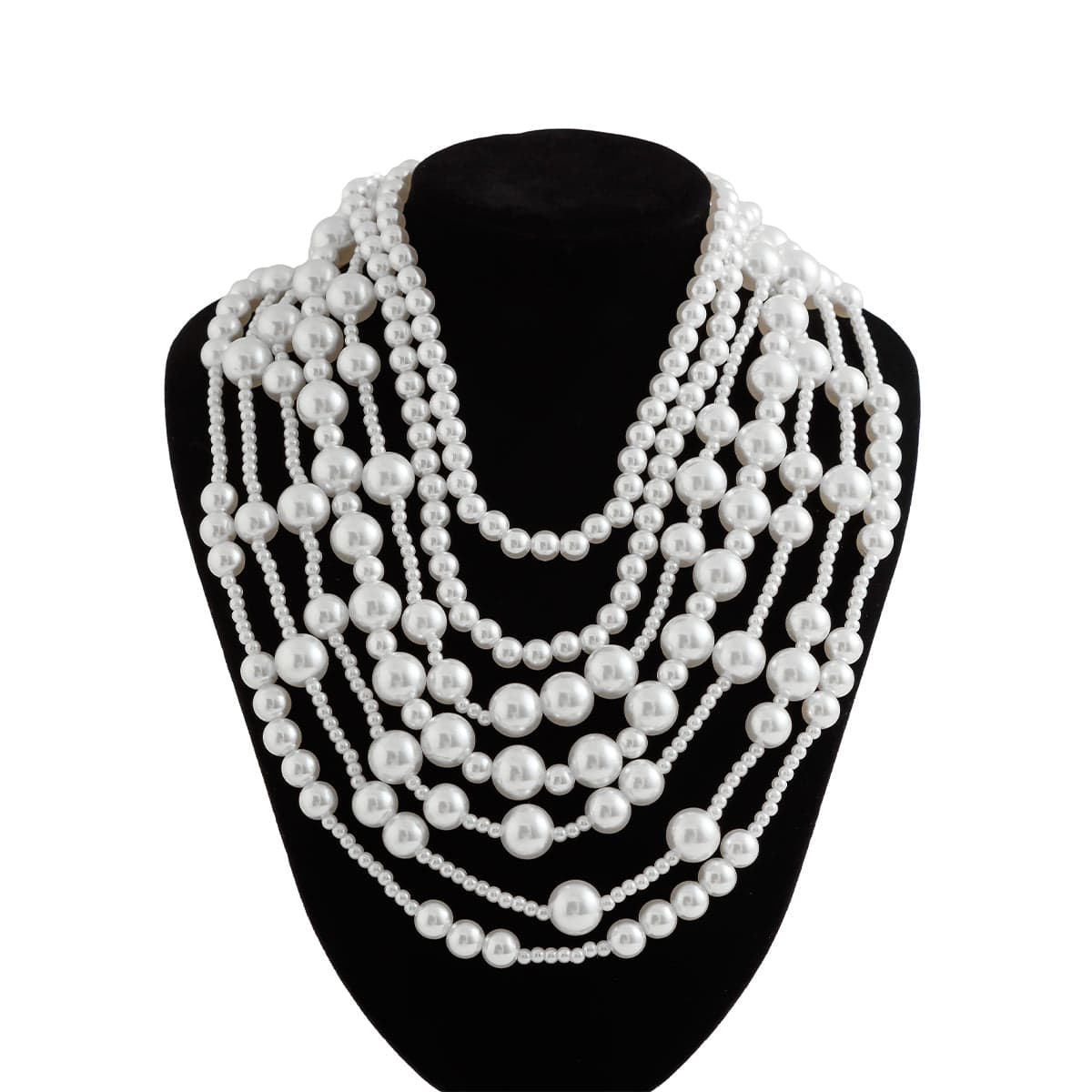 Baroque 2Pcs Chunky Pearl Chain Necklace Set - ArtGalleryZen