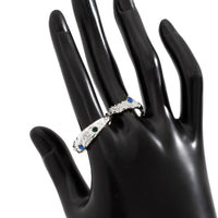 Thumbnail for Baroque 2pcs Irregular Pleated Rhinestone Inlaid Open Ring Set