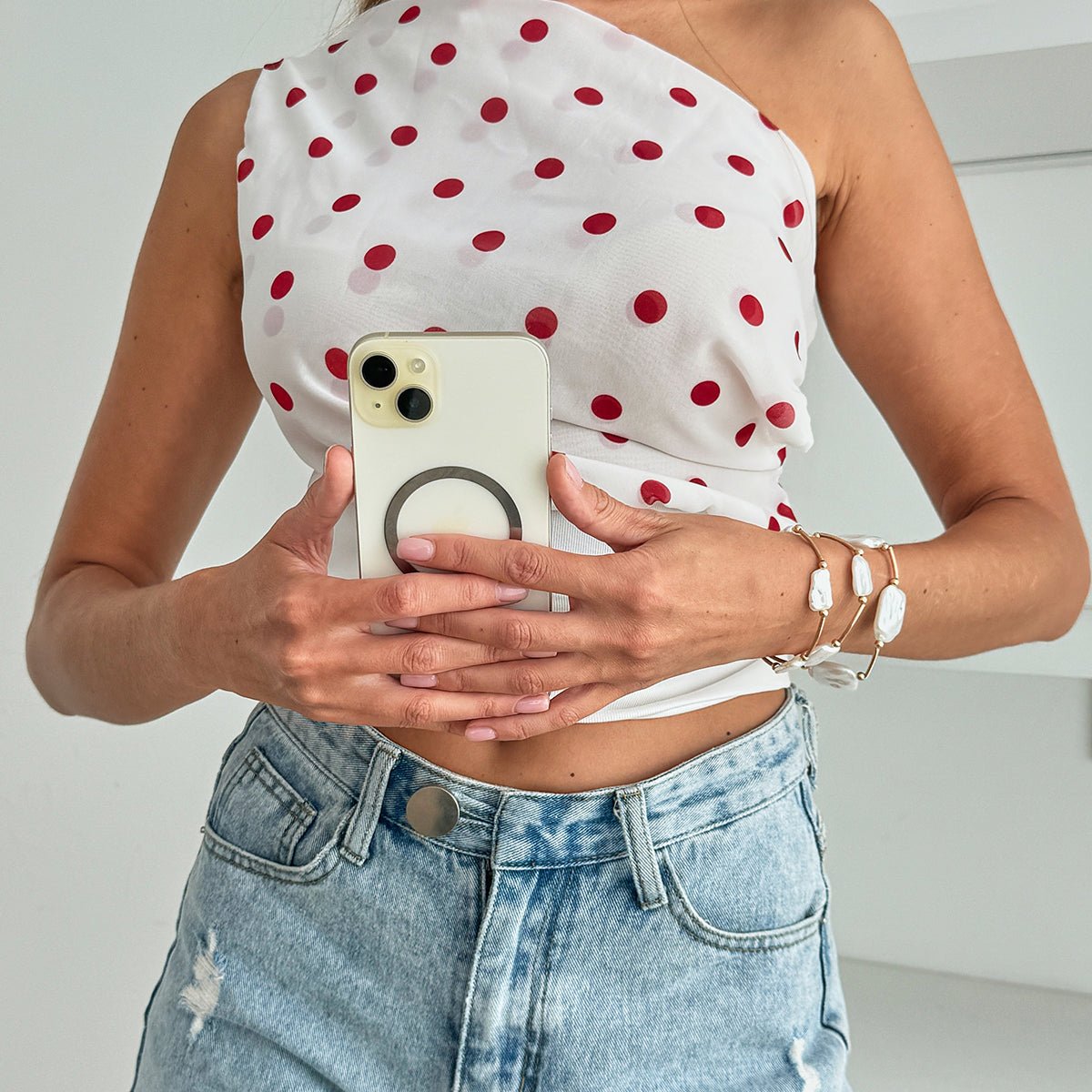 Baroque 3pcs Irregular Pearl Stackable Bracelet Set - ArtGalleryZen