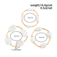 Thumbnail for Baroque 3pcs Irregular Pearl Stackable Bracelet Set - ArtGalleryZen