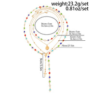 Thumbnail for Baroque 4pcs Cross Round Disk Pendant Crystal Chain Y Necklace Set - ArtGalleryZen