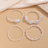 Thumbnail for Baroque 4pcs Irregular Pearl Beaded Chain Bracelet Set