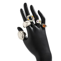 Thumbnail for Baroque 5pcs Rhinestone Inlaid Hollow Chunky Ring Set - ArtGalleryZen