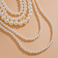 Thumbnail for Baroque Chunky Layered Pearl Chain Necklace