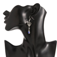 Thumbnail for Baroque Crystal Heart Pendant Pearl Seed Bead Chain Necklace Earrings Set - ArtGalleryZen