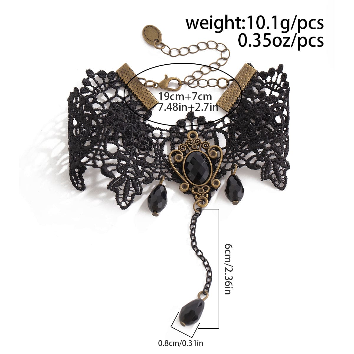 Baroque Dangling Crystal Floral Lace Anklet