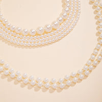 Thumbnail for Baroque Layered Chunky Pearl Chain Choker Necklace Set - ArtGalleryZen