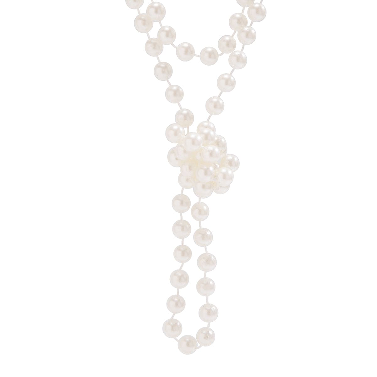 Baroque Layered Knotted Pearl Chain Y Necklace - ArtGalleryZen