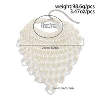 Thumbnail for Baroque Layered Pearl Mesh Tassel Necklace