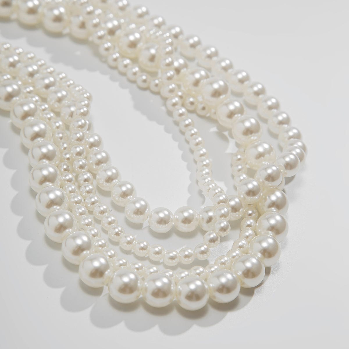 Baroque Layered Ribbon Bowknot Pearl Chain Necklace - ArtGalleryZen