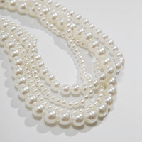 Thumbnail for Baroque Layered Ribbon Bowknot Pearl Chain Necklace