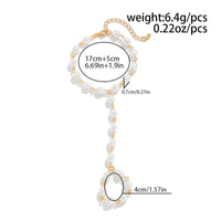 Thumbnail for Baroque Pearl Chain Finger Ring Bracelet - ArtGalleryZen