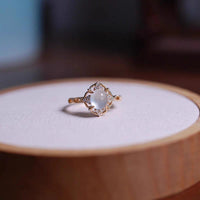 Thumbnail for Baroque-style Moonstone Ring - ArtGalleryZen