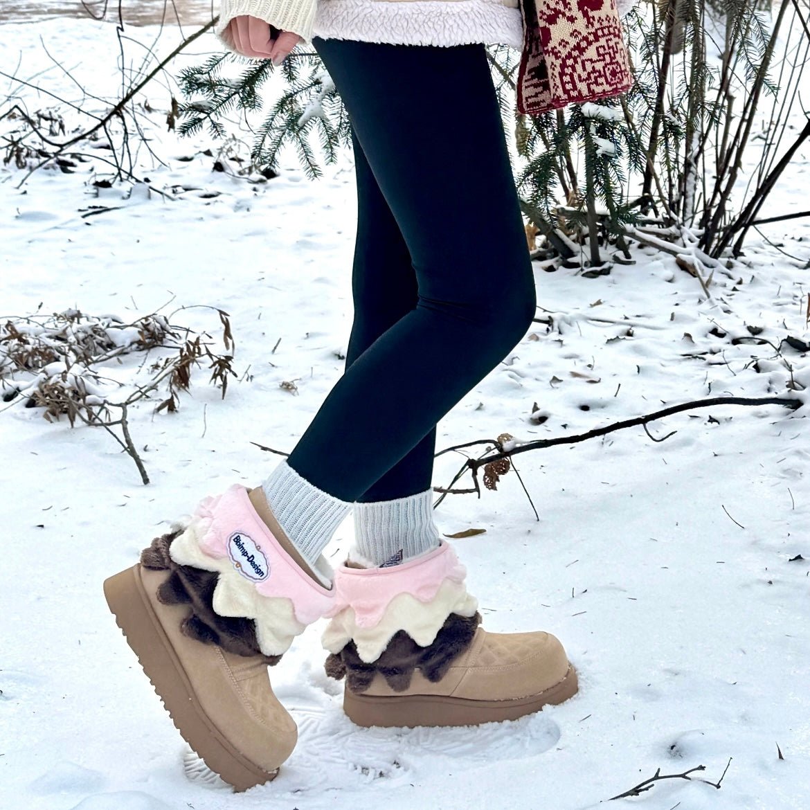 BBIMP Ice Cream Platform Snow Boots - ArtGalleryZen