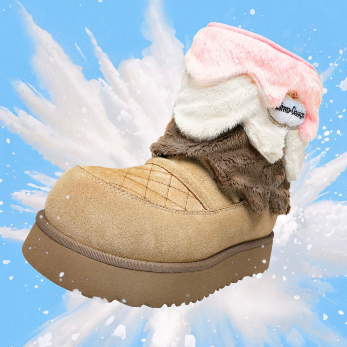 BBIMP Ice Cream Platform Snow Boots - ArtGalleryZen