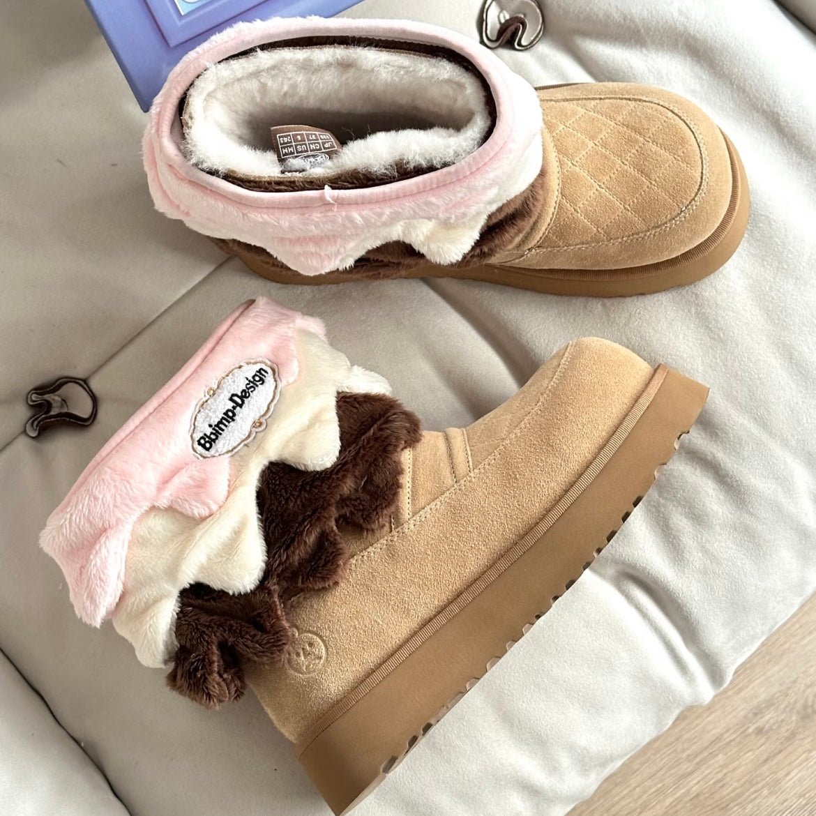 BBIMP Ice Cream Platform Snow Boots - ArtGalleryZen