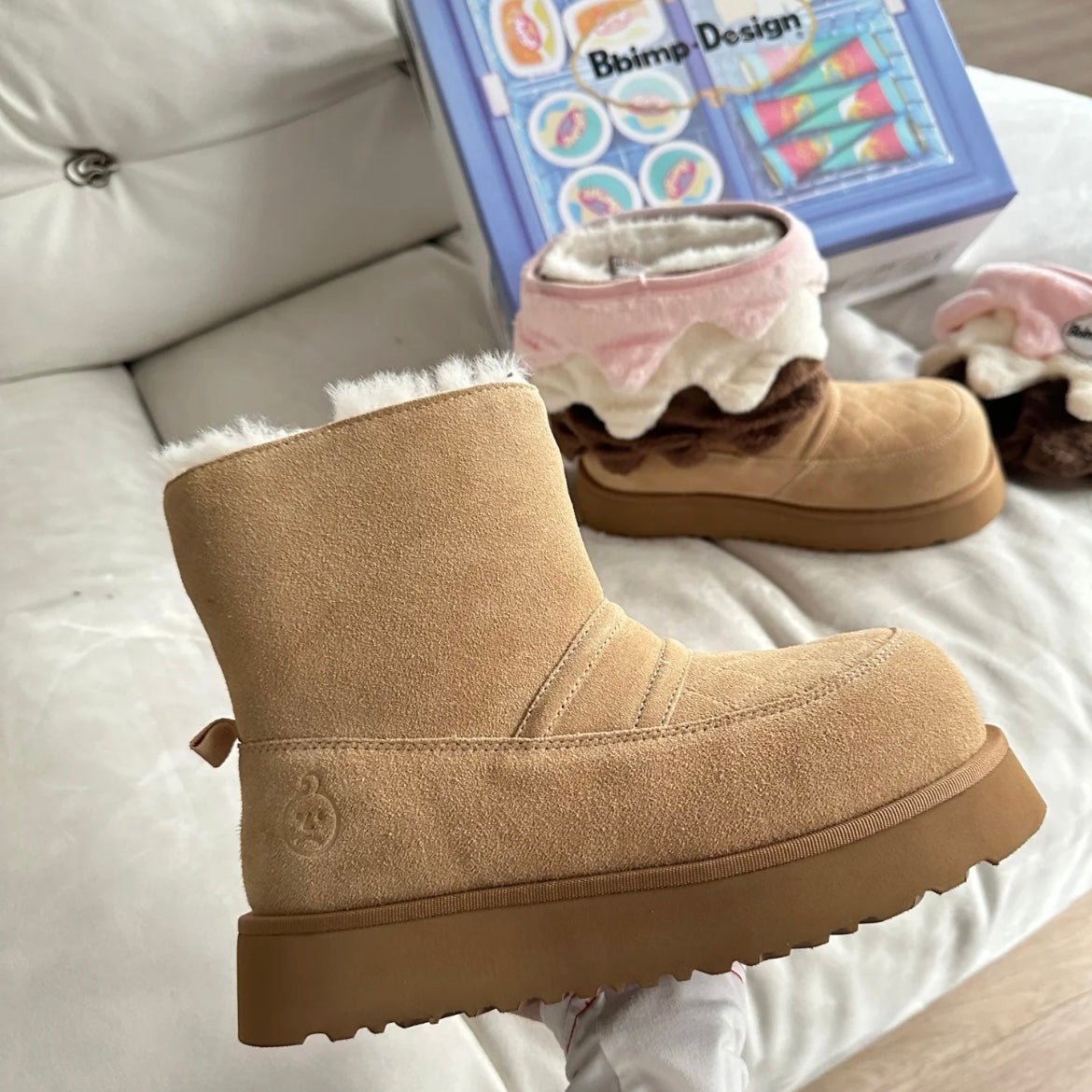 BBIMP Ice Cream Platform Snow Boots - ArtGalleryZen