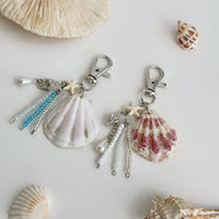 Thumbnail for Beach Style 2pcs Shell Charm Seed Bead Tassel Keychain Set - ArtGalleryZen