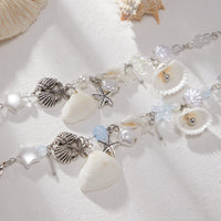 Thumbnail for Beach Style 2pcs Shell Starfish Pearl Charm Bracelet Set - ArtGalleryZen