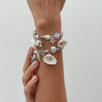 Thumbnail for Beach Style 2pcs Shell Starfish Pearl Charm Bracelet Set - ArtGalleryZen