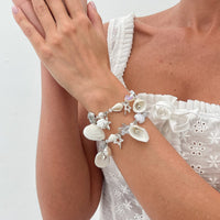 Thumbnail for Beach Style 2pcs Shell Starfish Pearl Charm Bracelet Set - ArtGalleryZen