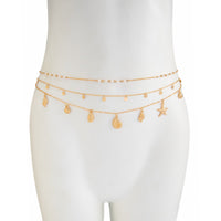 Thumbnail for Beach Style 3pcs Conch Shell Starfish Pendant Pearl Waist Chain Set - ArtGalleryZen