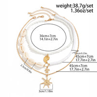 Thumbnail for Beach Style 3Pcs Conch Starfish Turtle Pendant Seed Bead Necklace Set - ArtGalleryZen