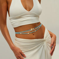 Thumbnail for Beach Style 3pcs Starfish Turtle Seed Beaded Waist Chain Set - ArtGalleryZen