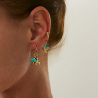 Thumbnail for Beach Style 5 Pcs Dangling Turquoise Shell Starfish Seahorse Huggie Hoop Earrings Set - ArtGalleryZen