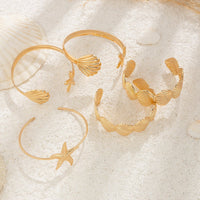 Thumbnail for Beach Style 5pcs Shell Starfish Bangle Bracelet Set - ArtGalleryZen