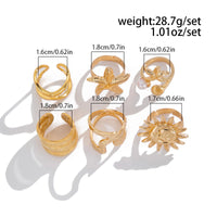 Thumbnail for Beach Style 6pcs Starfish Sun Ring Set - ArtGalleryZen