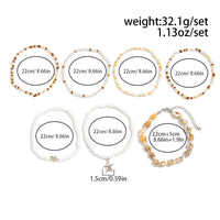 Thumbnail for Beach Style 7pcs Starfish Charm Conch Seed Beaded Anklet Set - ArtGalleryZen