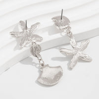 Thumbnail for Beach Style Asymmetric Shell Starfish Dangle Earrings - ArtGalleryZen