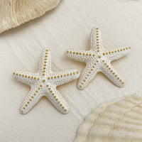 Thumbnail for Beach Style Chunky Enamel Starfish Earrings