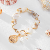 Thumbnail for Beach Style Conch Shell Flower Pendant Necklace Bracelet - ArtGalleryZen