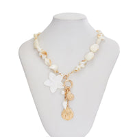 Thumbnail for Beach Style Conch Shell Flower Pendant Necklace Bracelet - ArtGalleryZen