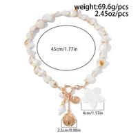 Thumbnail for Beach Style Conch Shell Flower Pendant Necklace Bracelet - ArtGalleryZen