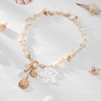 Thumbnail for Beach Style Conch Shell Flower Pendant Necklace Bracelet - ArtGalleryZen