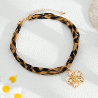 Thumbnail for Beach Style Conch Starfish Flower Pendant Leopard Choker Necklace - ArtGalleryZen