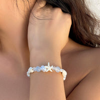 Thumbnail for Beach Style Conch Starfish Pearl Crystal Chain Bracelet