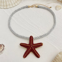 Thumbnail for Beach Style Enamel Starfish Pendant Necklace - ArtGalleryZen