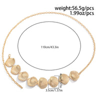 Thumbnail for Beach Style Gold Silver Plated Shell Waist Chain - ArtGalleryZen